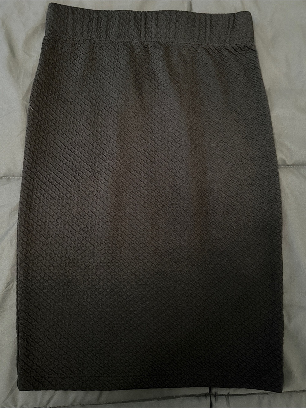 tokyo Darling Black Textured Pencil Skirt